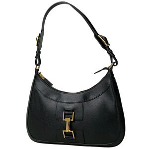 Gucci logo Shoulder Bag leather black
